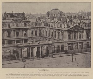 A Comuna de Paris, Palais-Royal, vista exterior (foto a p/b) de French Photographer