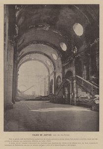 Comuna de Paris, Palais De Justice, Salle des Pas-Perdus (foto a p/b) de French Photographer