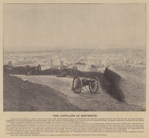 A Comuna de Paris, Parque de Artilharia de Montmartre (foto a p/b) de French Photographer