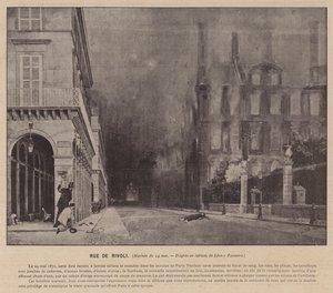 La Commune de Paris, Rue De Rivoli, Matinee de 24 de Maio (foto a p/b) de French Photographer