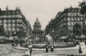 Rua Soufflot e o Panteão, a Rua Soufflot e o Panteão (fotoengenharia) de French Photographer