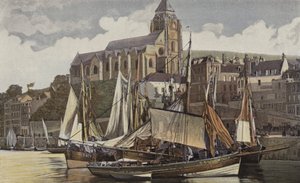 O Treport, a igreja e o porto de French Photographer