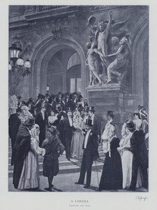 Deixando um baile na Ópera de Paris (foto a p/b) de French Photographer