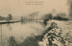 Longpre-les-Corps-Santos - as margens do Somme no inverno. Postal enviado em 1913. de French Photographer