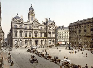 Prefeitura de Lyon da Place de Terreaux, 1890-1900 de French Photographer