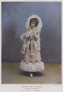 Mademoiselle Filliaux e La Commere em La Revue des Dentelles (foto colorida)