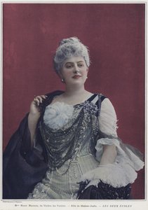 Marie Magnier e Madame Joulin em Les Deux Ecoles (foto colorida) de French Photographer