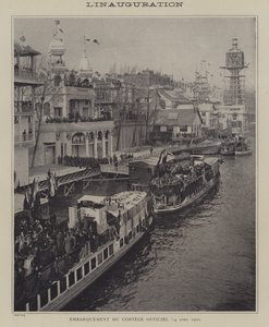 Abertura da Exposição Universelle 1900, Paris (foto a p/b) de French Photographer