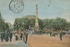 Paris - Pont au Change e Place du Châtelet. Postal enviado em 1913. de French Photographer