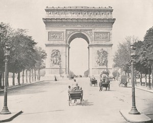 Paris: Arco do Triunfo, do Oriente (foto a p/b) de French Photographer