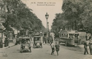 Paris, Boulevard Montmatre. Postal enviado em 1913. de French Photographer