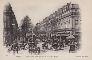 Paris, o Boulevard des Capucines, o Grand Hotel de French Photographer