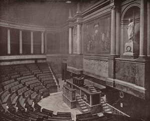 Paris: Sala Legislativa, Câmara dos Deputados (foto a p/b) de French Photographer