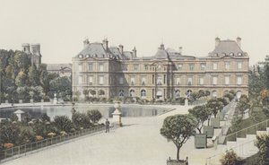 Paris, palácio luxemburgo, fachada, ligado, a, jardins de French Photographer