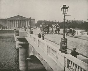 Paris: Pont de la Concorde e Câmara dos Deputados (foto a p/b) de French Photographer