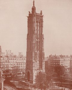 Paris: O Tour São Jacques, São Tiago (foto a p/b) de French Photographer