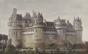 Pierrefonds, Chateau (vista da estrada para Villers-Cotterets) de French Photographer