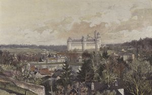 Pierrefonds, visão geral tirada da rocha de French Photographer