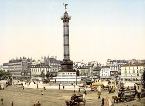 Place de la Bastille, Paris, pub. 1900 de French Photographer