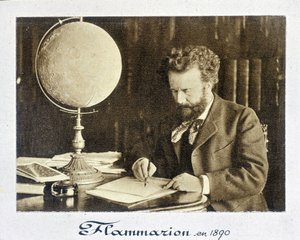 Retrato de Camille Flammmarion (1842 - 1925), astrónomo francês - fotografia de French Photographer