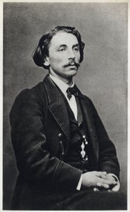 Retrato de Etienne Mallarme dit Stephane Mallarme (1842-1898) em 1862, poeta francês. Fotografia de French Photographer