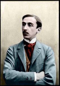 Retrato de Maurice Barres (1862-1923), romancista francês, jornalista e político socialista. de French Photographer