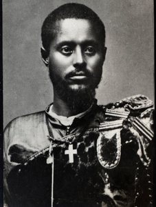 Retrato de Ras Makonnen (1852-1906), general e governador da província de Harar na Etiópia. de French Photographer