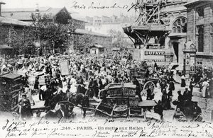 Postal de Les Halles, Paris, antes de 1914 de French Photographer
