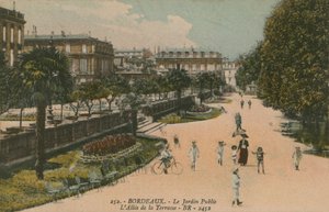 Jardim público em Bordeaux, França. Postal enviado em 1913. de French Photographer