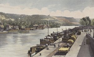 Rouen, a costa de Blosseville-Bonsecours (antes do monumento Jean d&39;Arc) de French Photographer