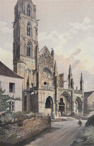 Saint-Pere-sous-Vezelay, Igreja, fachada NO (antes da restauração) de French Photographer