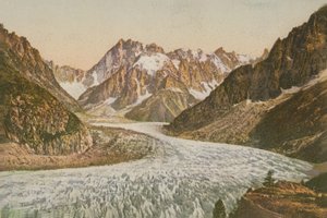 Vista panorâmica das montanhas e geleira. Postal enviado em 1913. de French Photographer