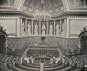 Câmara do Senado, Palácio do Luxemburgo (foto a p/b) de French Photographer