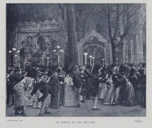 O jardim do Bal Bullier, Paris (foto a p/b) de French Photographer
