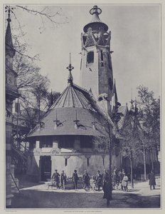O pavilhão da Finlândia na Exposition Universelle 1900, Paris (foto a p/b) de French Photographer