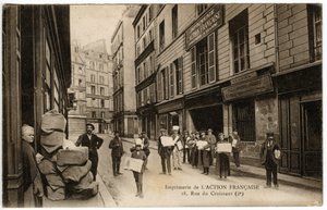 Libertação dos vendedores de jornais da tipografia da Action Francaise de French Photographer