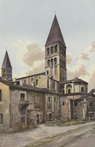 Tournus, igreja, torre sineira e abside de French Photographer