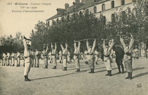 Perfuração de tropas em Orleans (foto a p/b) de French Photographer
