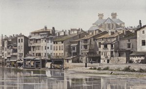 Verdun, abside da Catedral, vista tirada da margem direita do Meuse de French Photographer