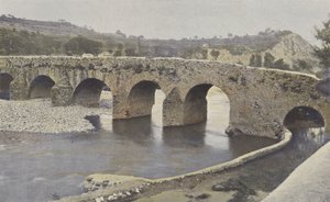 Viviers, ponte românica, no Escoutay, vista a montante de French Photographer