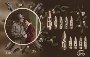 Cartão de ano novo francês de WW1 de French Photographer