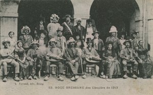 Casamento de Bressan Ebaudes em 1913. Postal enviado em 1913. de French Photographer