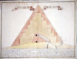 Uma secção transversal das Pirâmides do Egipto de French School