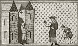 A Leper House, de "Ciência e Literatura na Idade Média" por Paul Lacroix (1806-84) publicou Londres em 1878 de French School