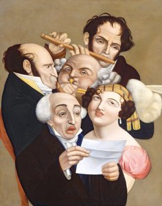 Um grupo musical, c.1830 de French School