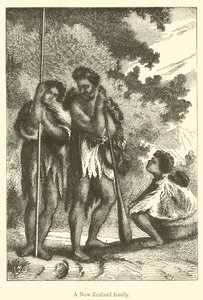Uma família da Nova Zelândia (gravura) de French School
