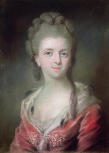 Uma princesa da casa de Bourbon (pastel sobre papel) de French School