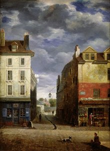 Uma rua na velha Paris de French School