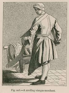 Um comerciante de vinagre passeando de French School