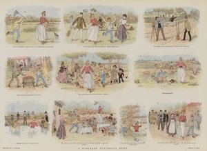 Uma caça às borboletas suburbanas (chromolitho) de French School